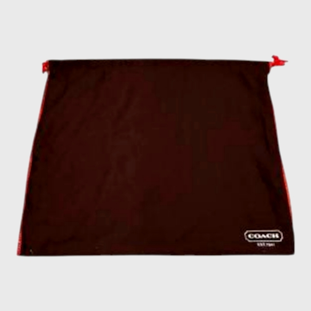 COACH Vintage Brown Dust Bag With Red Drawstrings